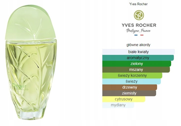 Yves Rocher - woda toaletowa NATURE 60ml. Manufacturer code NATURE wiosenna świeżość EDT 60ml