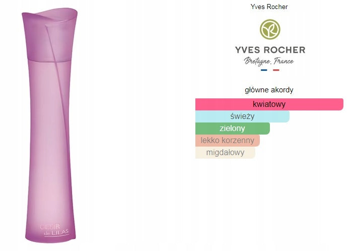 Yves Rocher - woda toaletowa Pur Desir de LILAS / BEZ 60ml. Packaging status original
