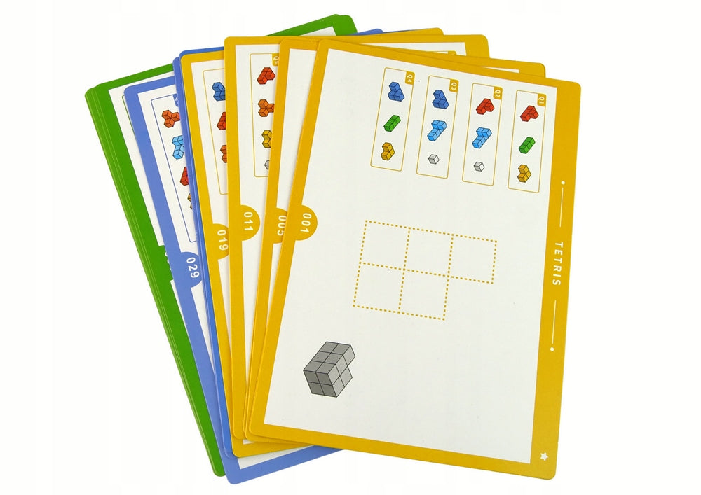 Vaikiškas magnetinių kaladėlių rinkinys kubas Lean toys, 9 vnt.