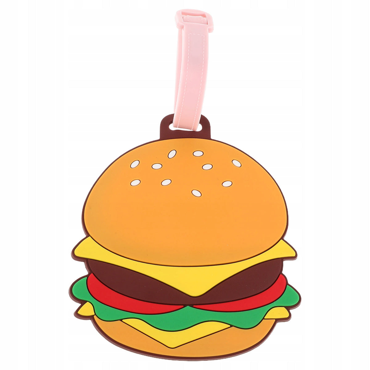 ZABAWNA ETYKIETA NA BAGAŻ Z HAMBURGEREM DO PODRÓŻY Color multicolor