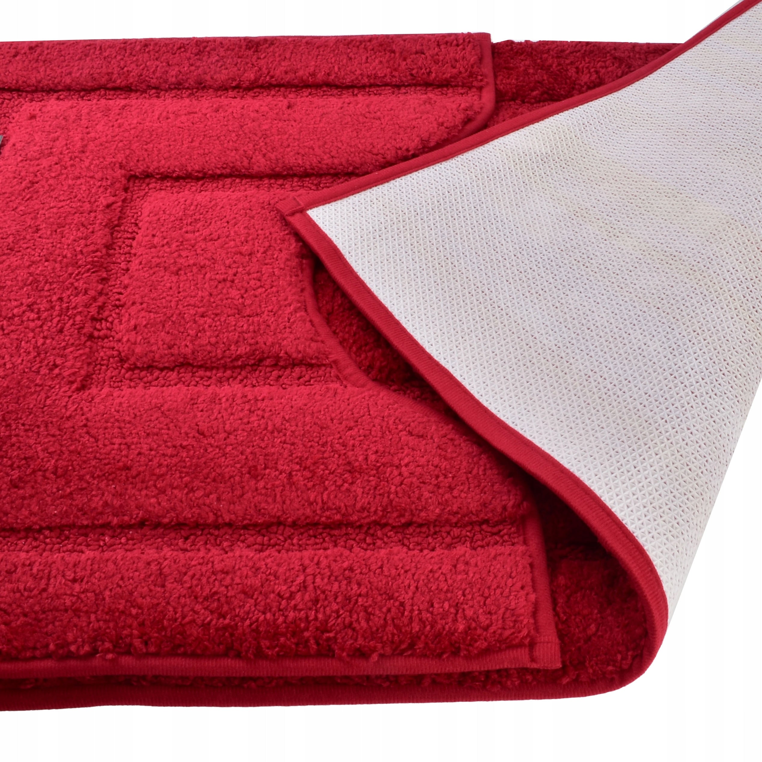 ZAC Set of 2 Bathroom Rugs 50x40/50x80cm red Length 80 cm