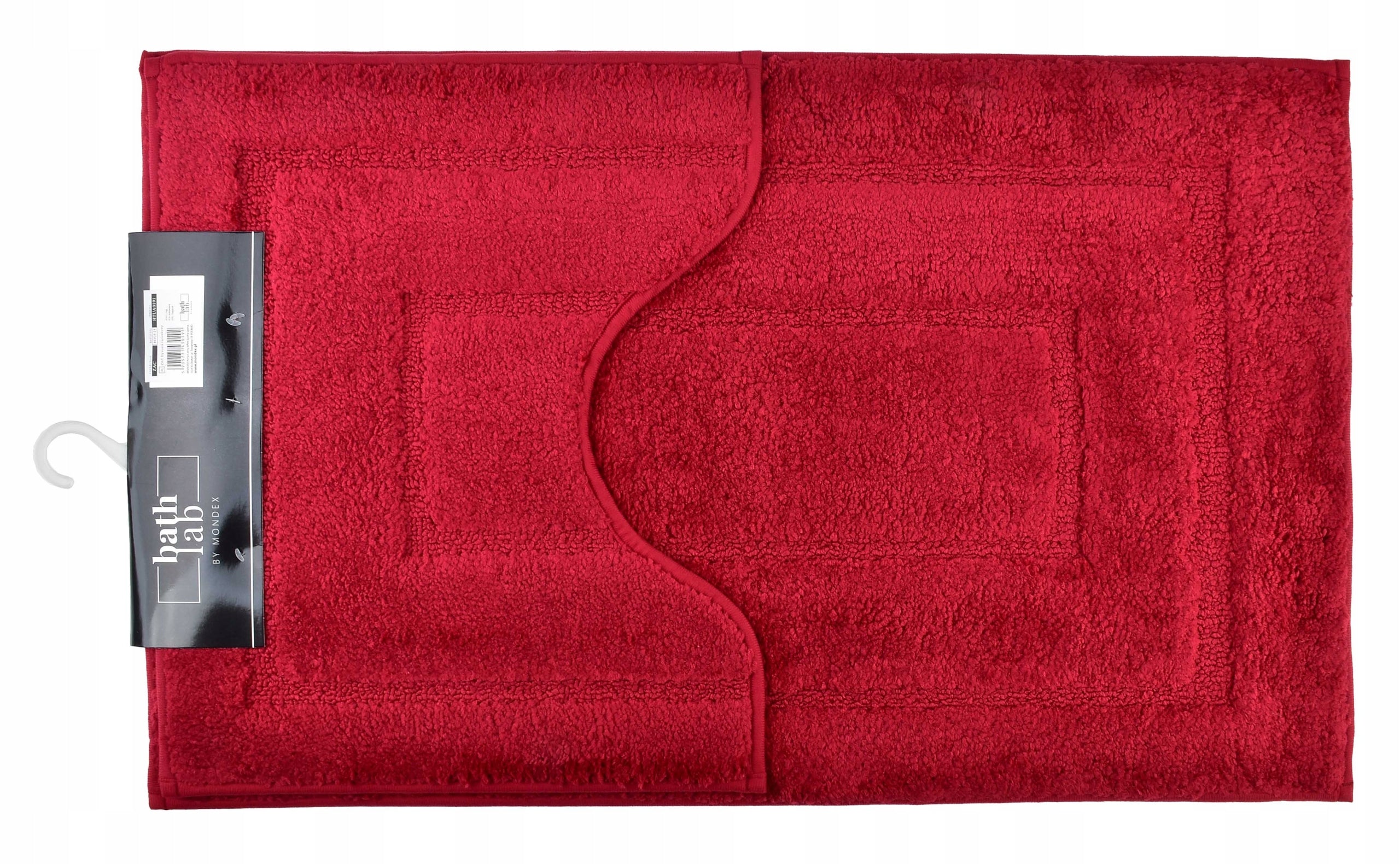 ZAC Set of 2 Bathroom Rugs 50x40/50x80cm red