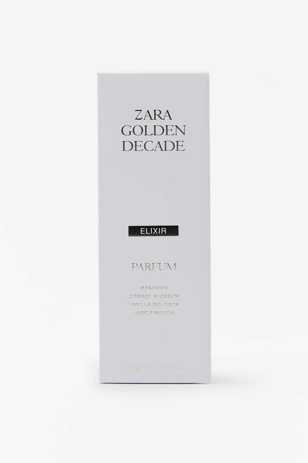 ZARA GOLDEN DECADE ELIXIR PARFUM 80 ML LARGER CAPACITY Packaging status original