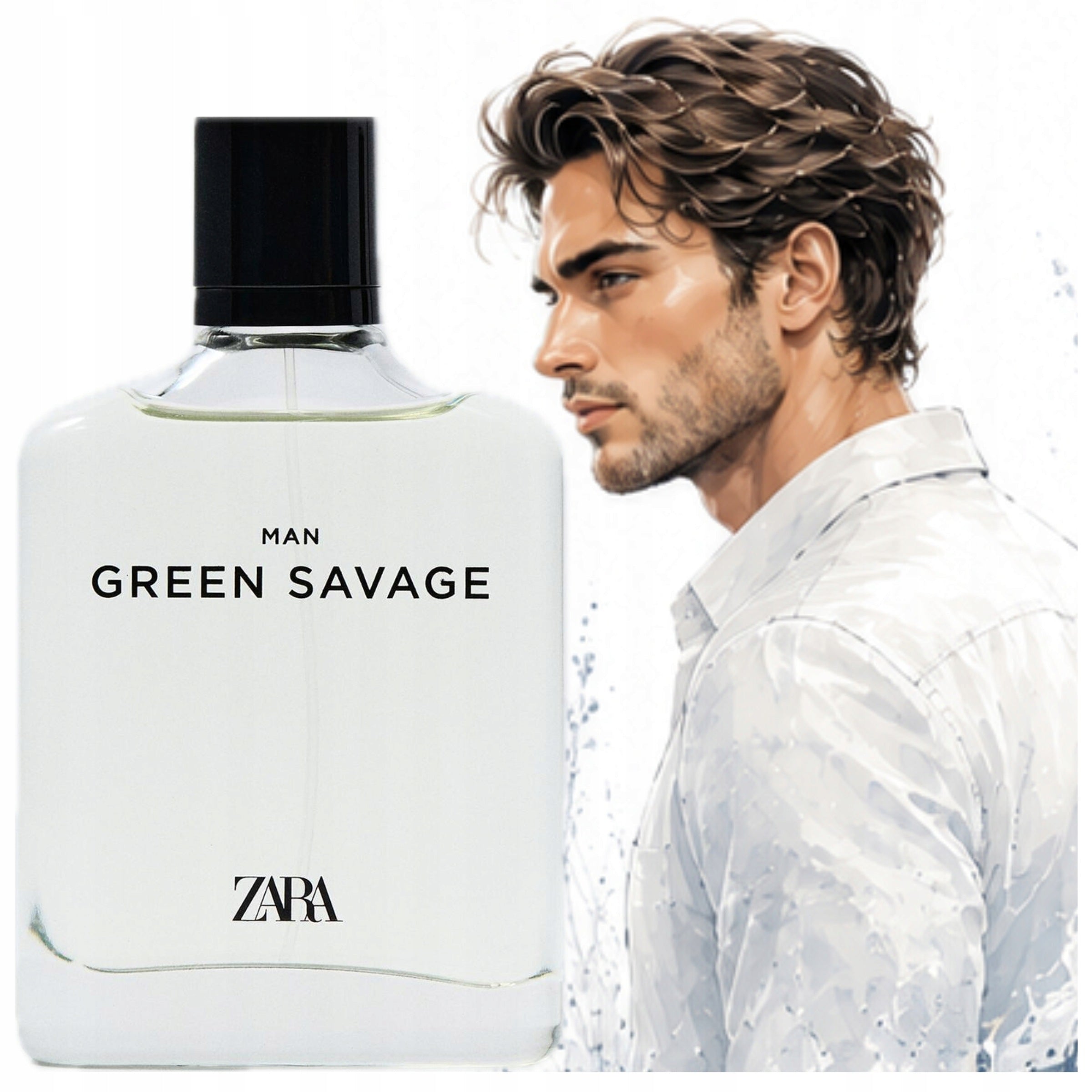 ZARA GREEN SAVAGE 100 ml perfume for men eau de toilette