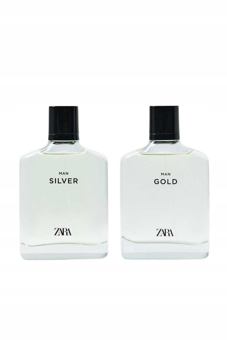 ZARA MAN SILVER + GOLD - MEN'S PERFUME 2x 100ml New, larger capacity Manufacturer code woda toaletowa vibrant zestaw leather