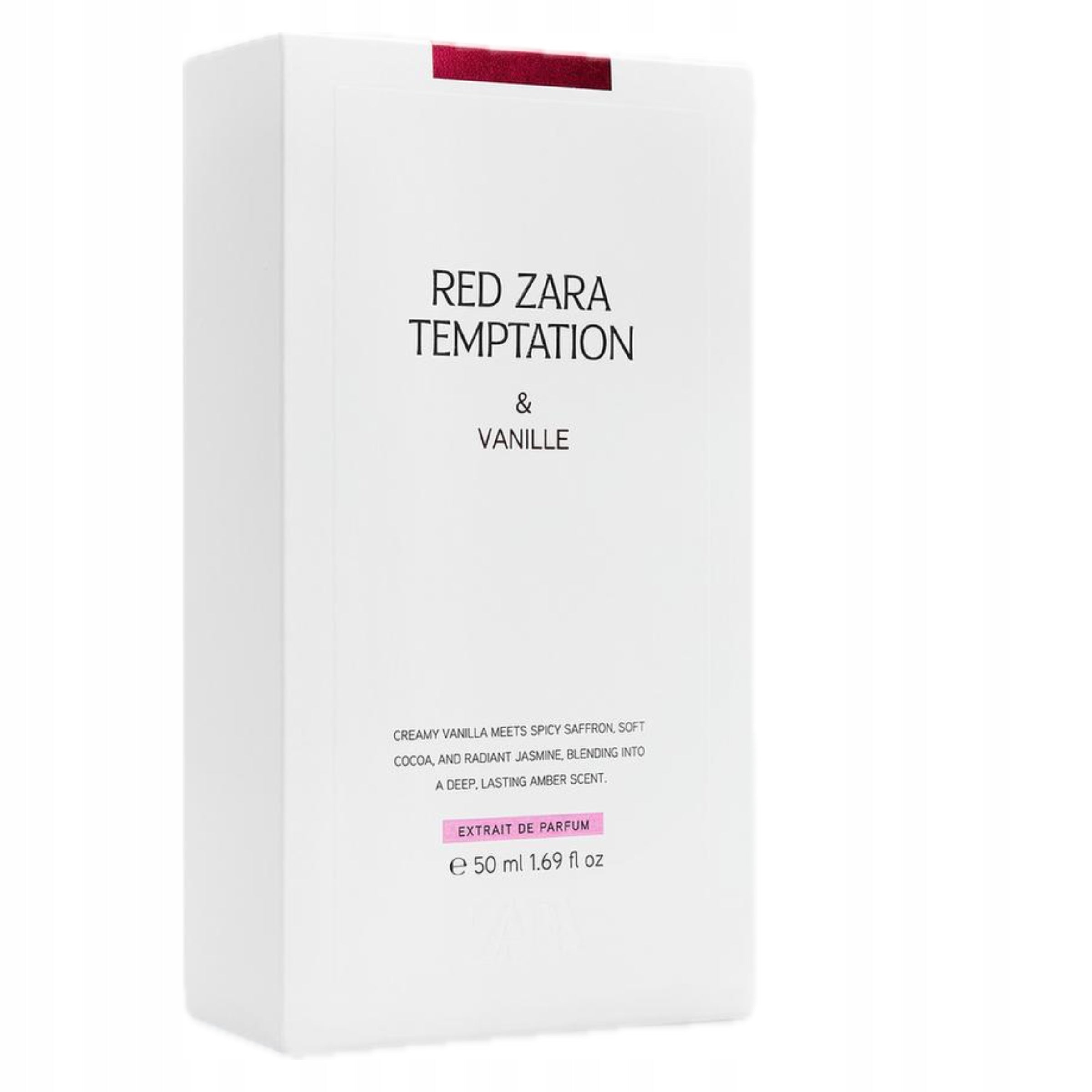 ZARA RED TEMPTATION VANILLE 50 ML PERFUME EXTRACT FOR WOMEN Manufacturer code RED TEMPTATION  ROSE GOURMAND