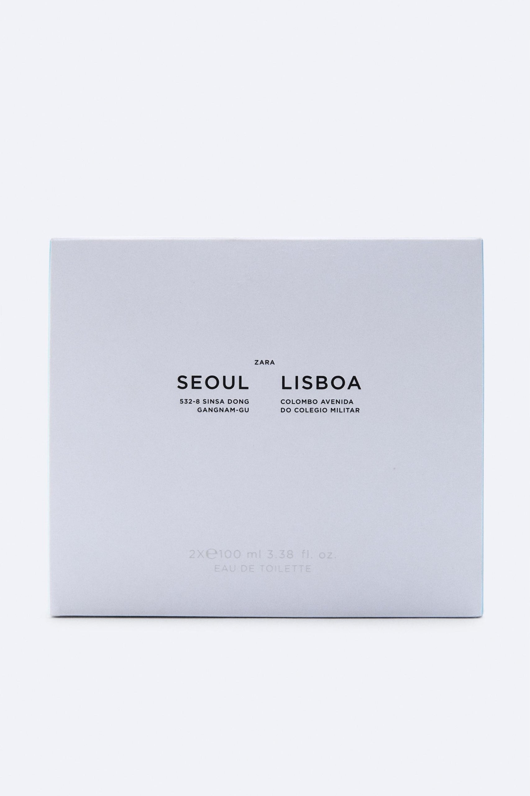ZARA SEOUL & LISBOA 2 x 100 ML LARGER CAPACITIES! MEN'S PERFUME ZARA Brand ZARA