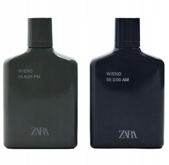 ZARA W/END TILL 8.00 PM W/END TILL 3:00 AM EDT male 2 x100 ml set Packaging status original