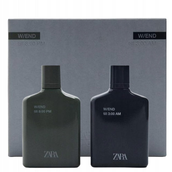 ZARA W/END TILL 8.00 PM W/END TILL 3:00 AM EDT male 2 x100 ml set