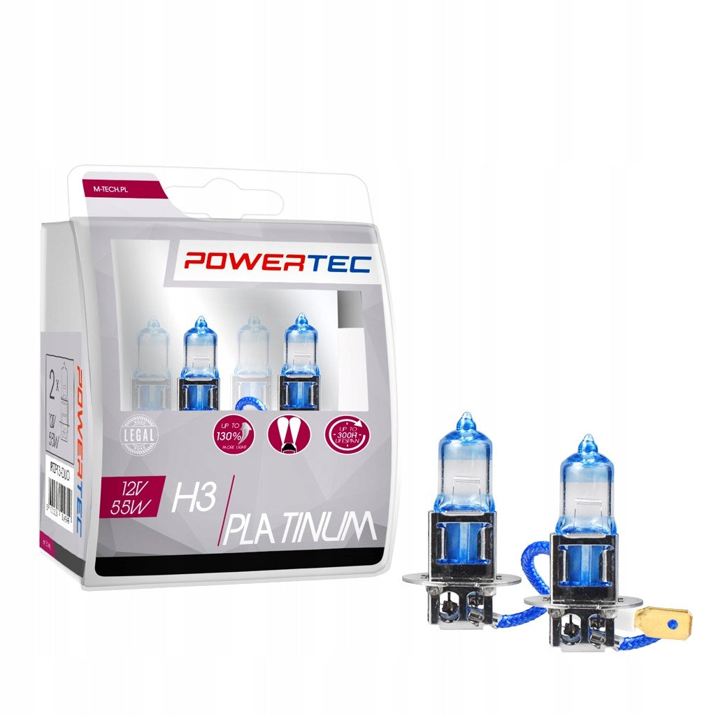 Autolampen M-Tech Powertec Platinum +130% H3 12V, 2 Stk. 