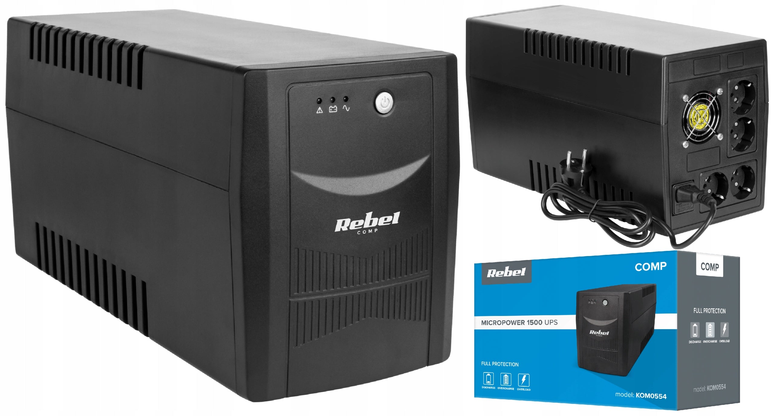 Rebel USV 1500VA 900W 230V 