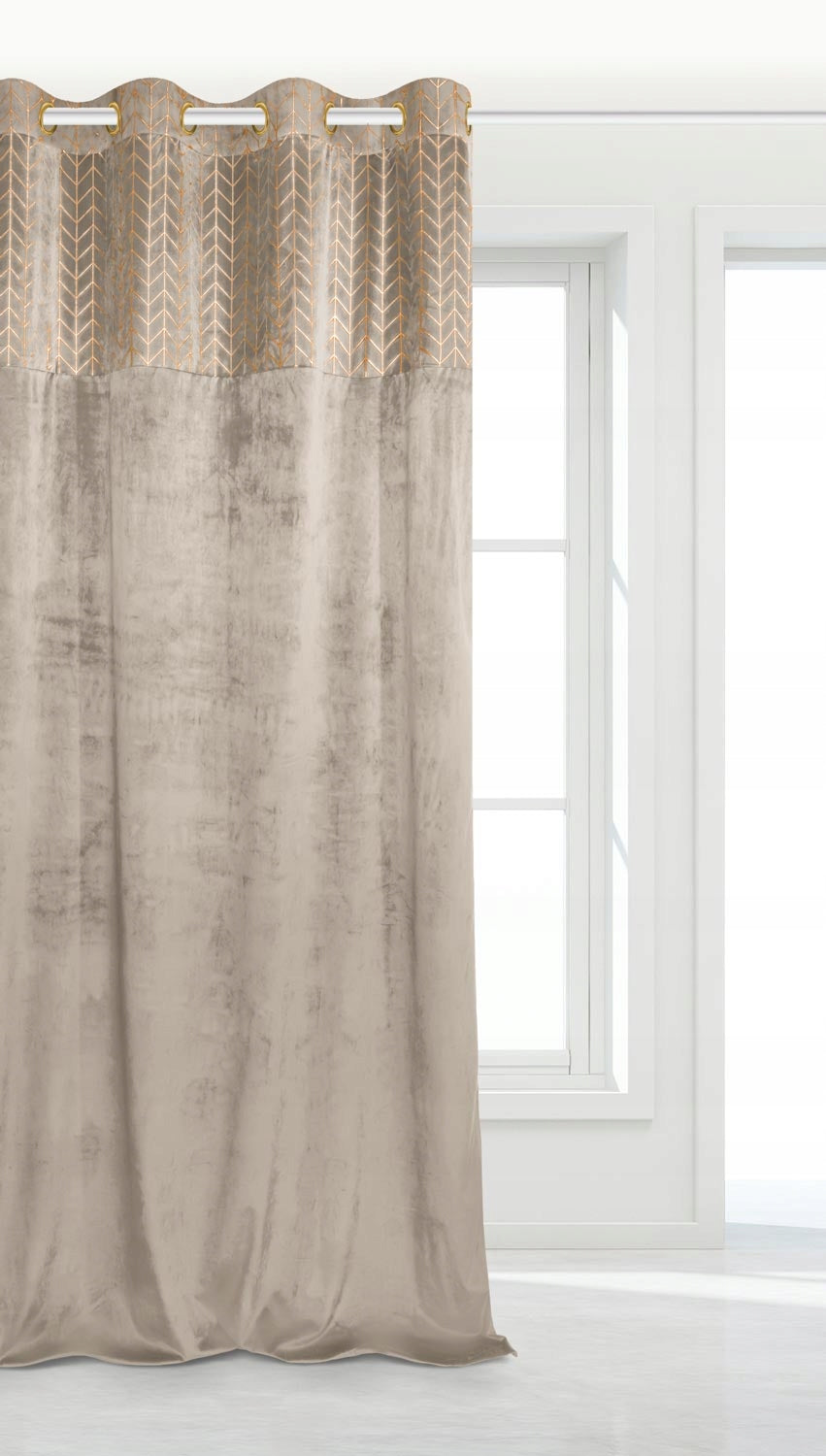 Veloursvorhang Nord 140x250 A498 - Beige 