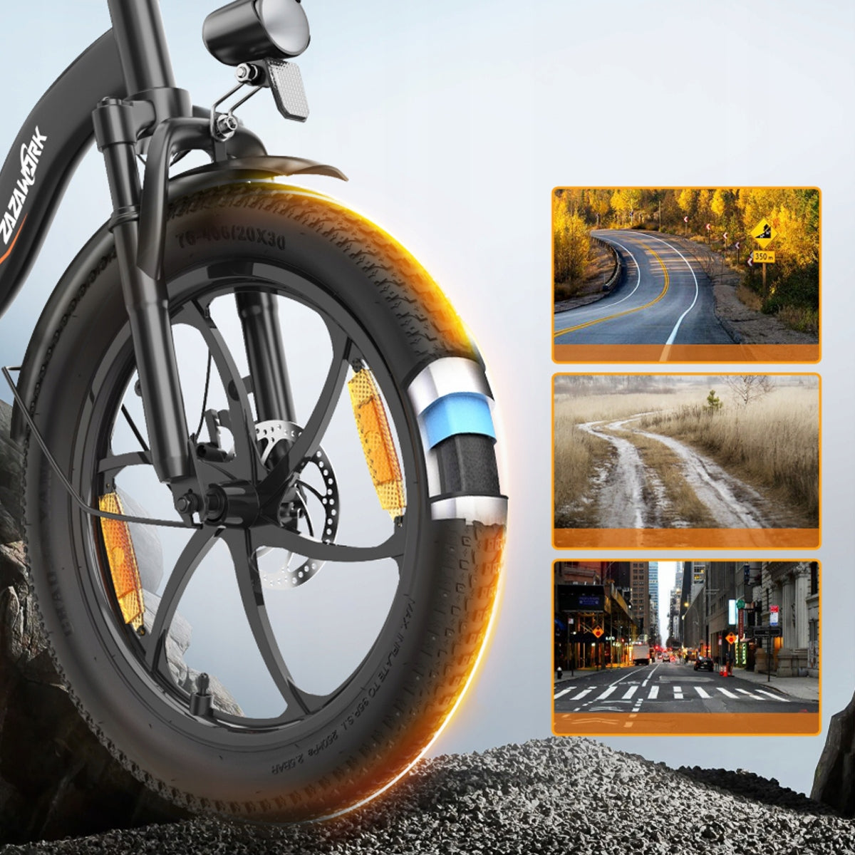ZAZAWORK C16 2026 Electric Bike Folding 250W 48V 16AH 100km urban Model C16 48V 16AH 100km miejski Składany