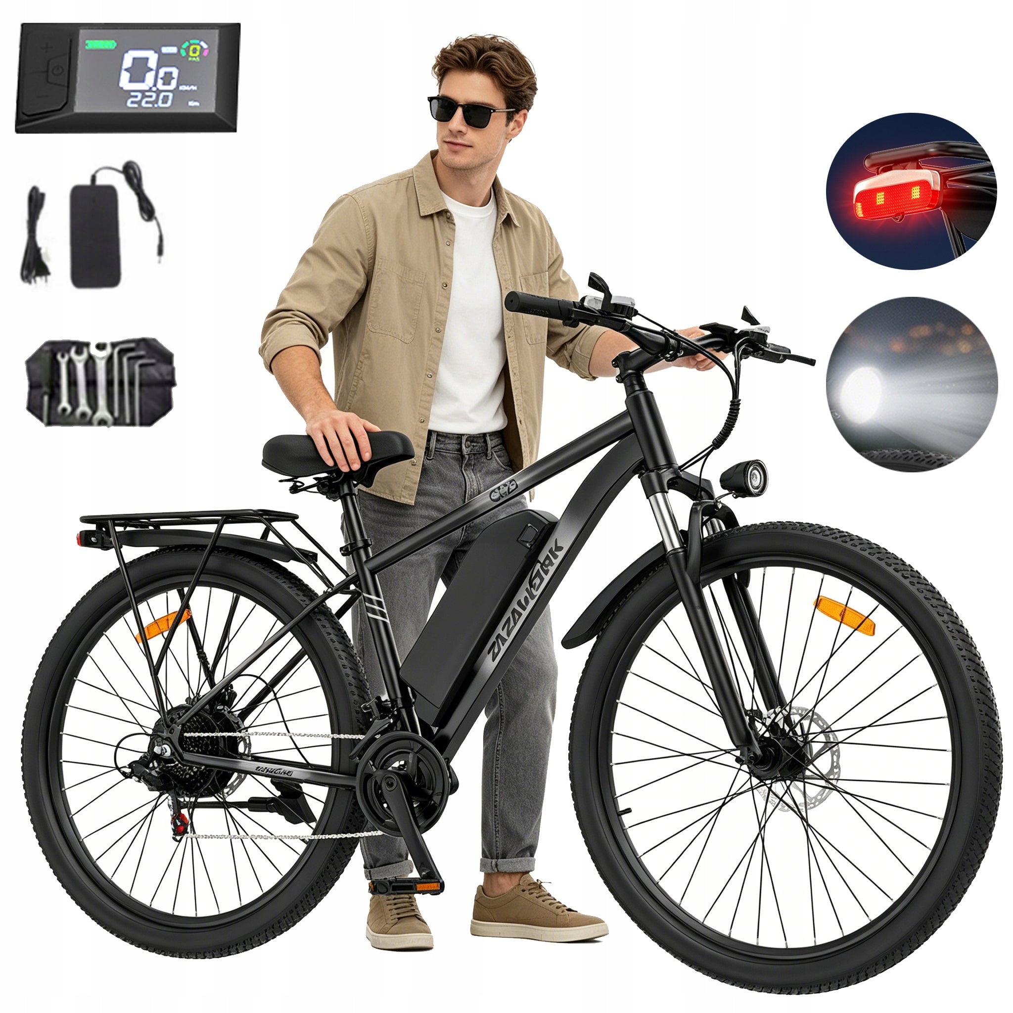 ZAZAWORK CF29 Men's/Women's 250W 25km/h 48V 15AH 29" MTB Electric Bike