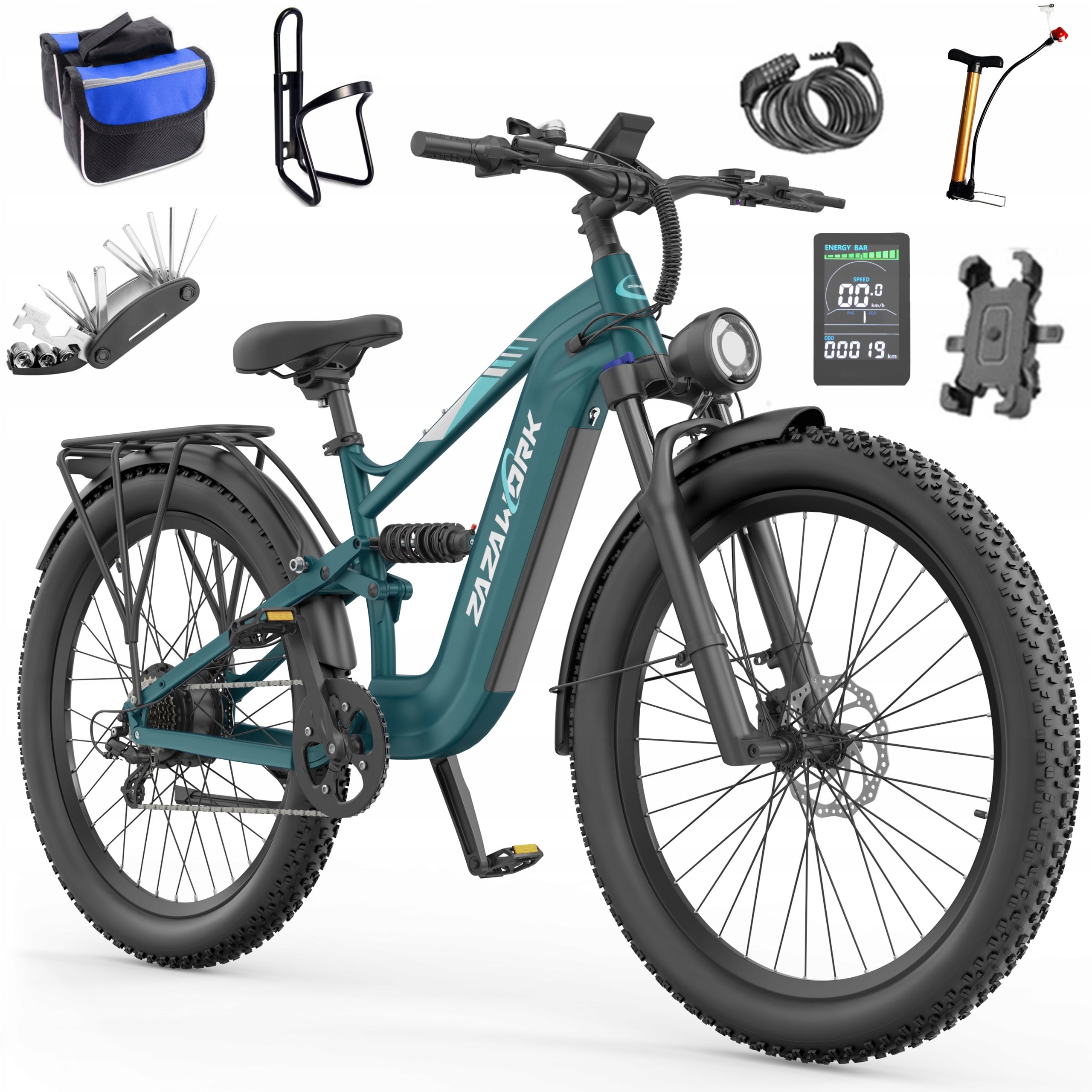 ZAZAWORK CF500 Electric Vehicles 20AH 1000W 45km/h 120km Off-road 27.5" Manufacturer code ZAZAWORK CF500