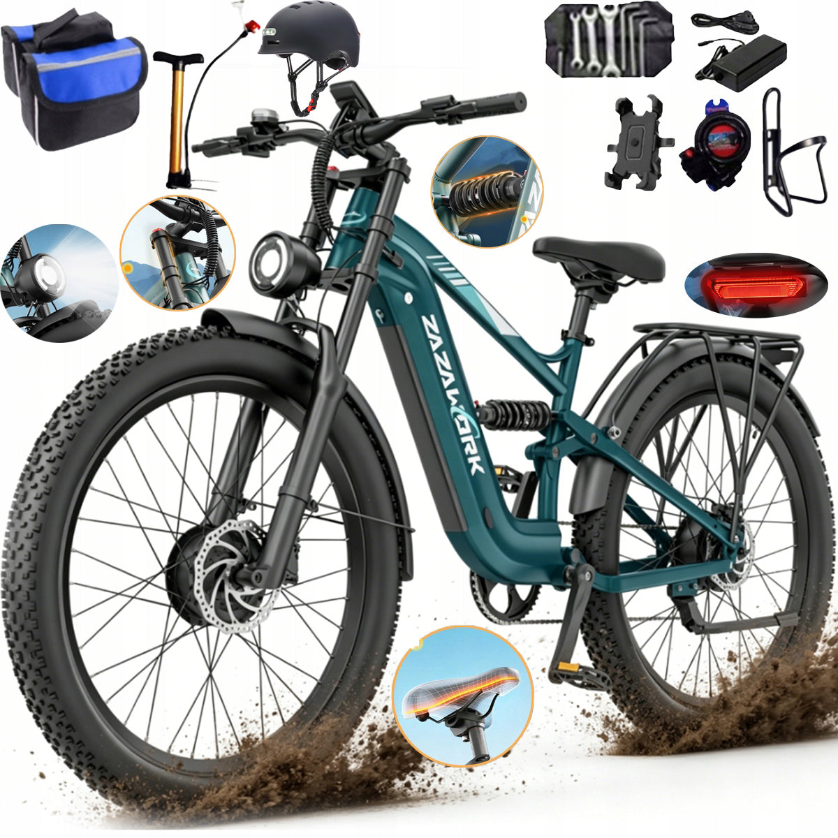 ZAZAWORK CF500 PRO 20AH 2000W 50km/h Electric vehicles for adults+helmet