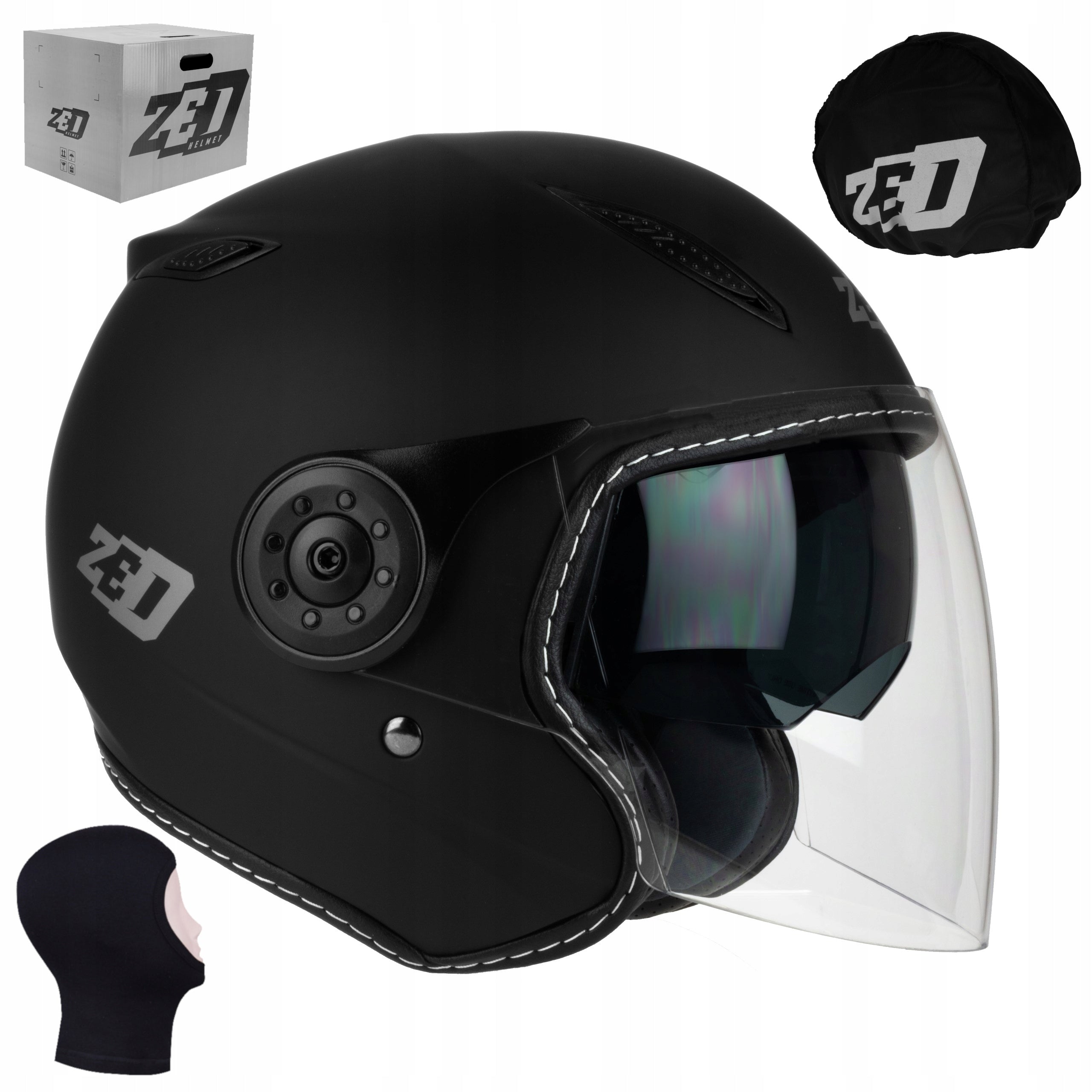 ZED C5 MOTORCYCLE HELMET OPENS BLEND + BACLAVA
