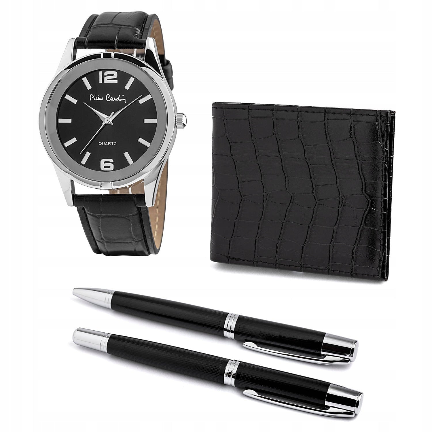Geschenkset für Herren – Uhr, Geldbörse und Stifte Pierre Cardin PCX8222G27 