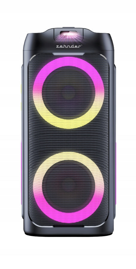 ZEHNDER PB-1000 80W Bluetooth Karaoke RGB LED 12 Party Speaker