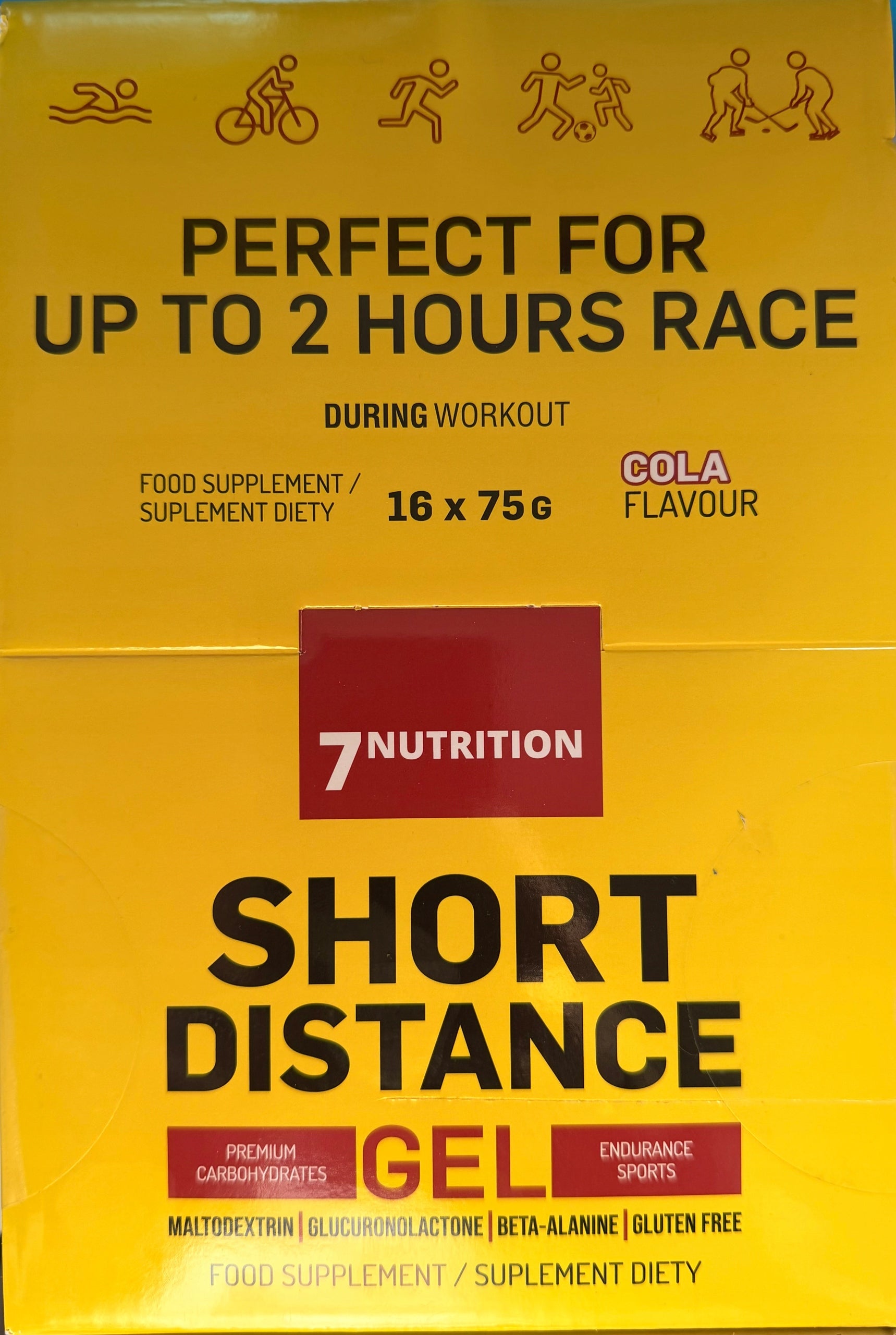 ŻEL ENERGETYCZNY 7NUTRITION SHORT DISTANCE GEL - COLA 75g WYSIŁEK ENERGIA Packaging status original