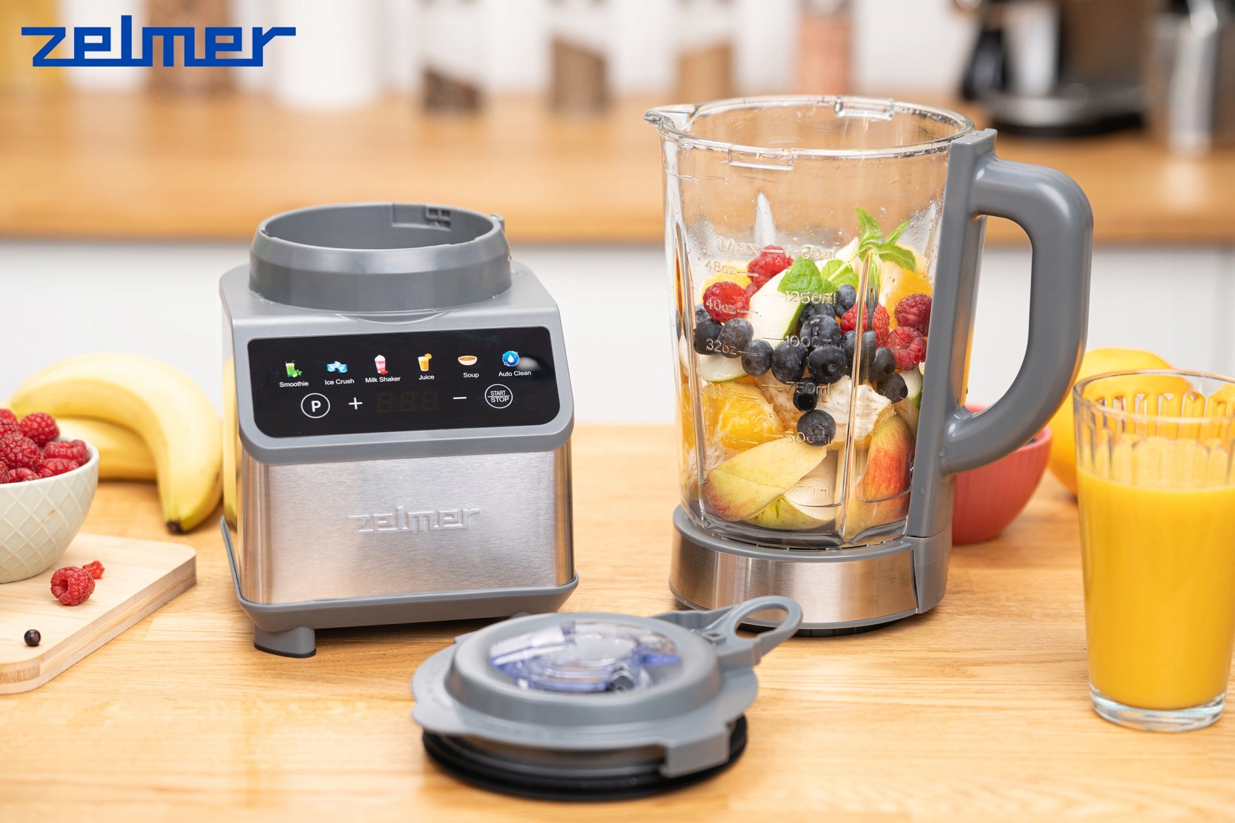 ZELMER CUP BLENDER FOR SMOOTHIE MIXES GLASS ICE CRUMBLES 1200W Packaging status original