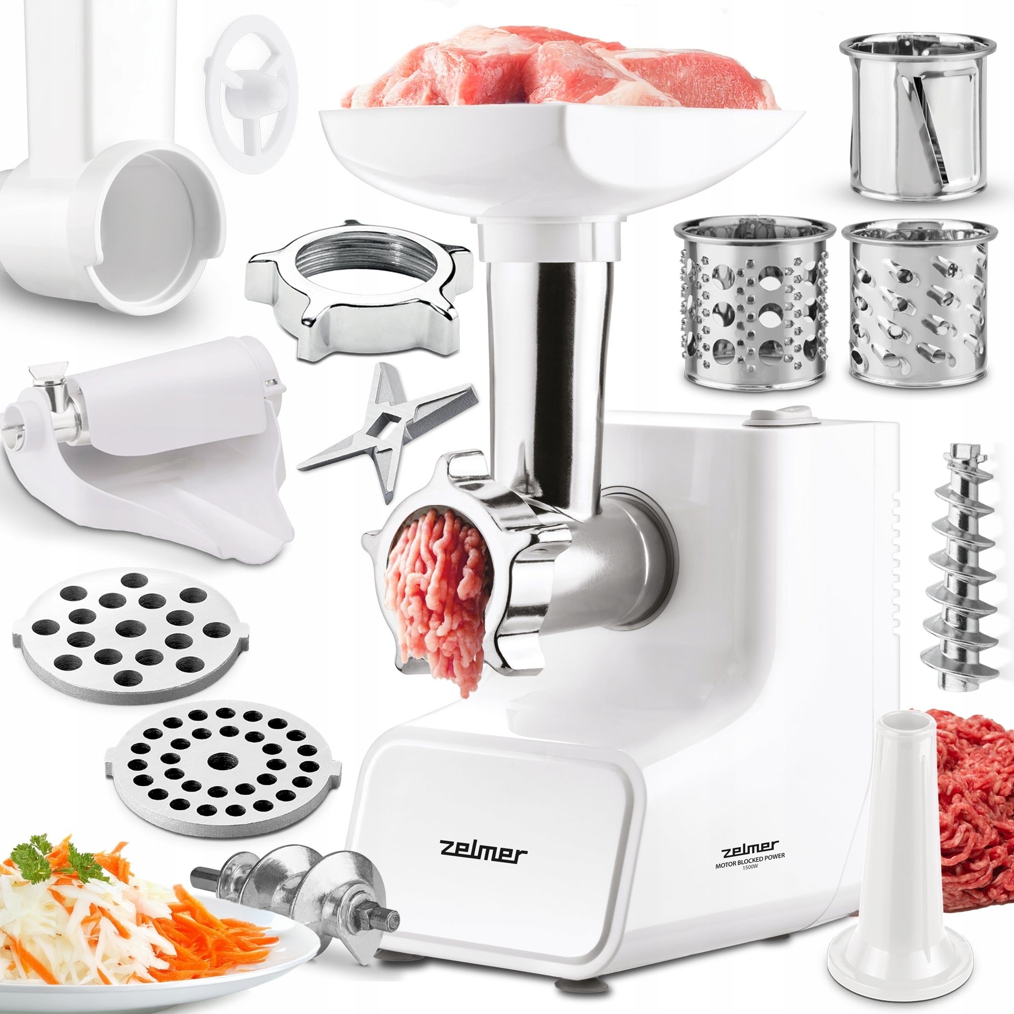 ZELMER MEAT GRINDER WITH SHREDDER AND TOMATO JUICER