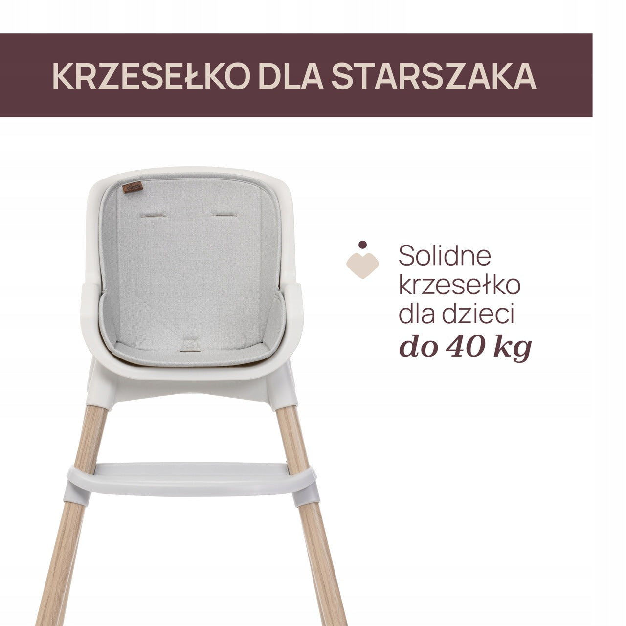 ZEST PLUS WOODEN GREY HIGH CHAIR Brand no brand