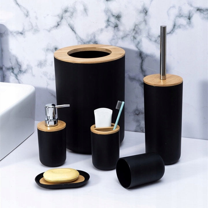 Badezimmerzubehör-Set Okyanus, schwarz 