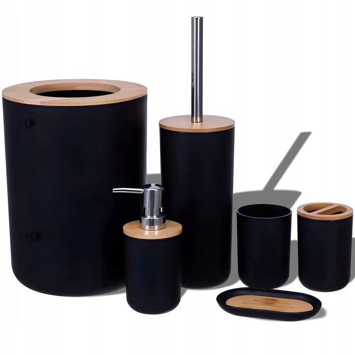 Badezimmerzubehör-Set Okyanus, schwarz 