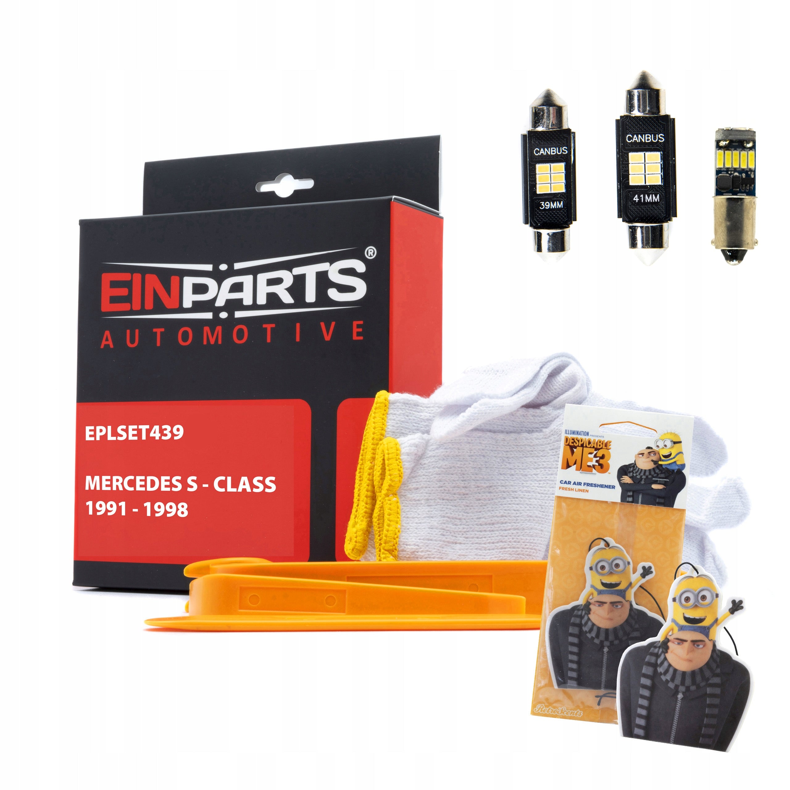 Innenbeleuchtungslampen-Set Mercedes S-Klasse 1991-1998, LED 5500K, Kaltweiß 