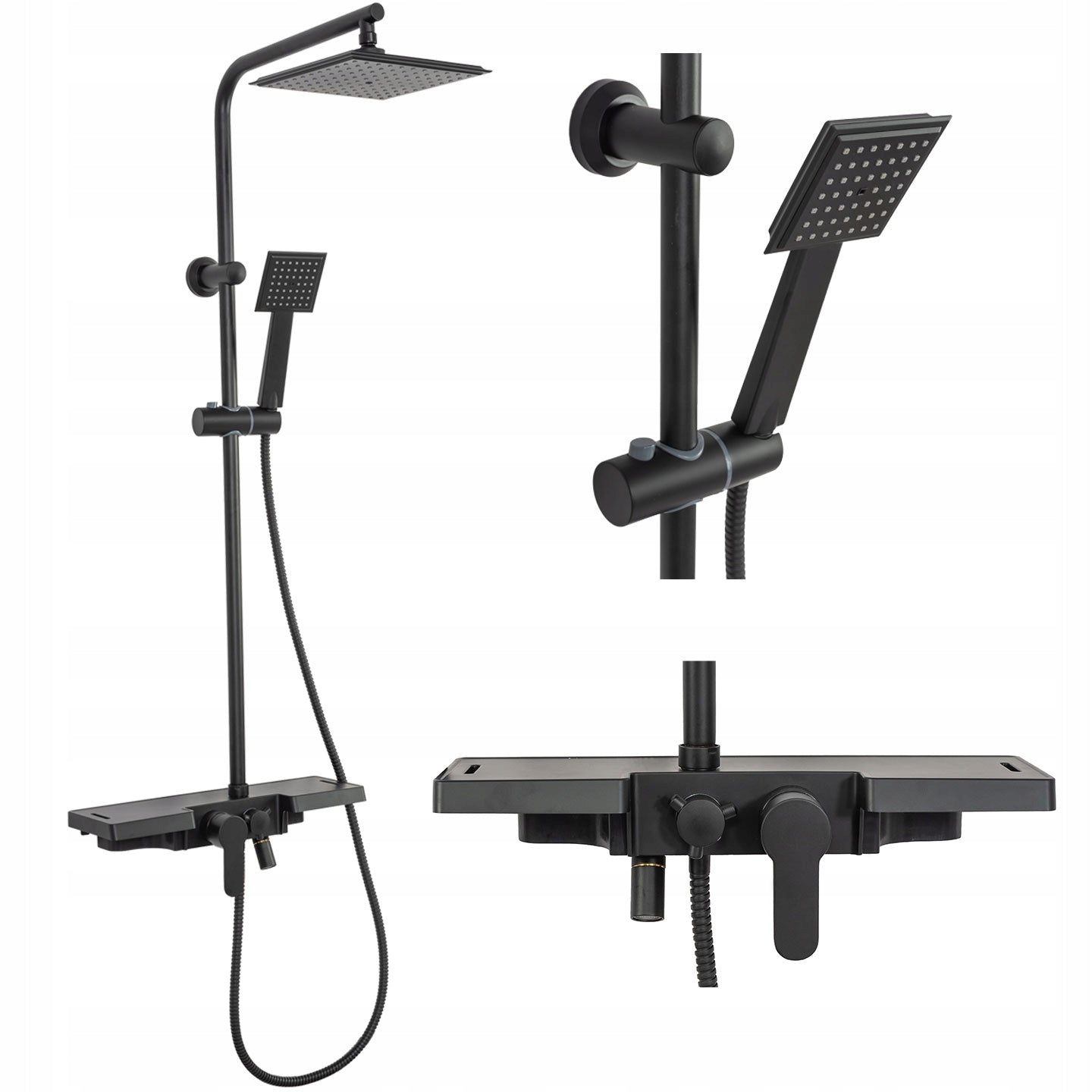 Duschset REA Bravo Black Mat 