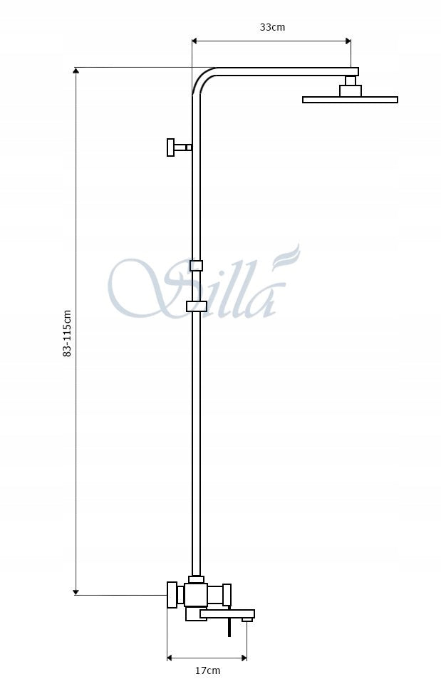 Duschset Silla S-1067B, 115x33 cm 