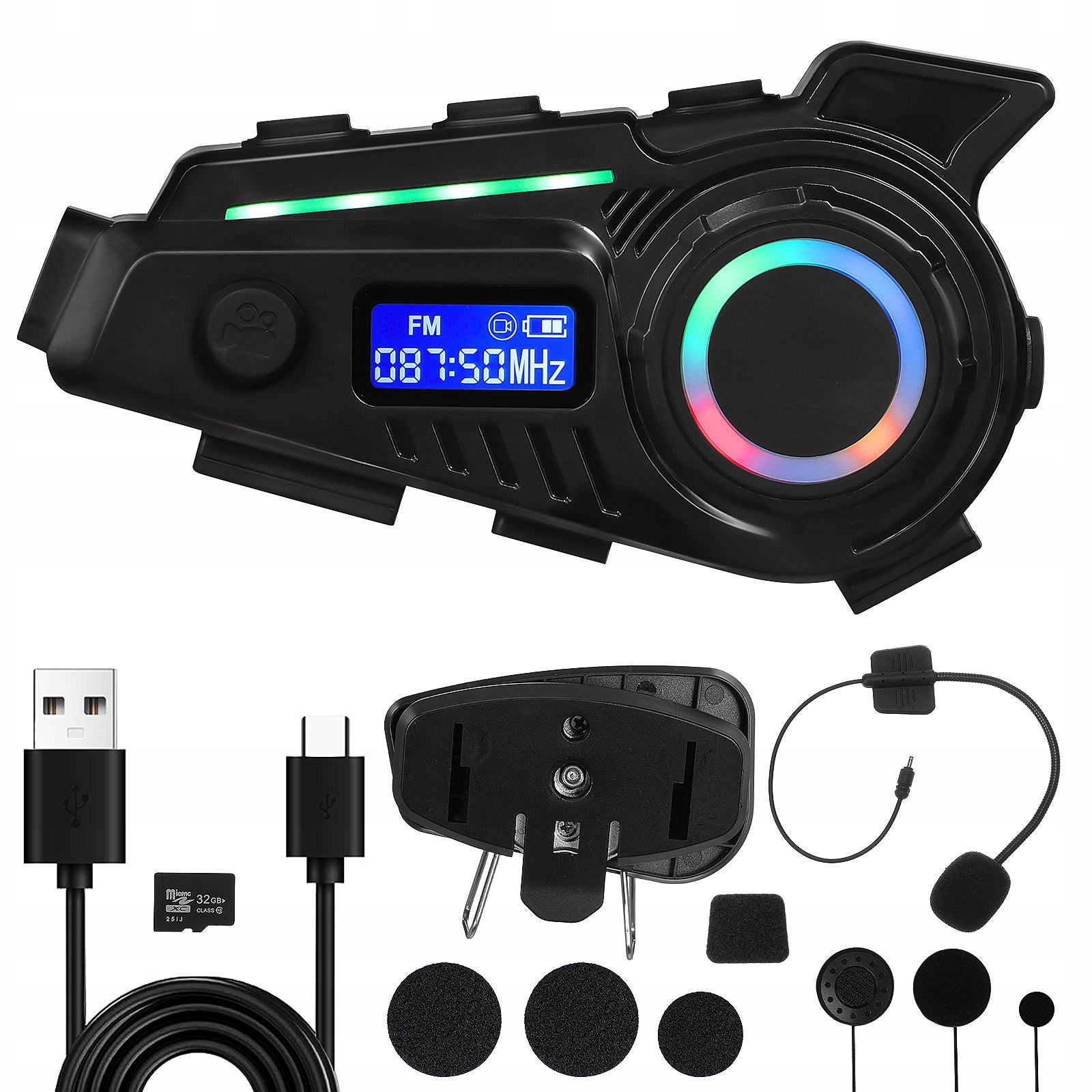 ZESTAW SŁUCHAWKOWY DO MOTOCYKLA Z HD MIKROFONEM I STABILNYM WIFI EAN (GTIN) 4896031361458