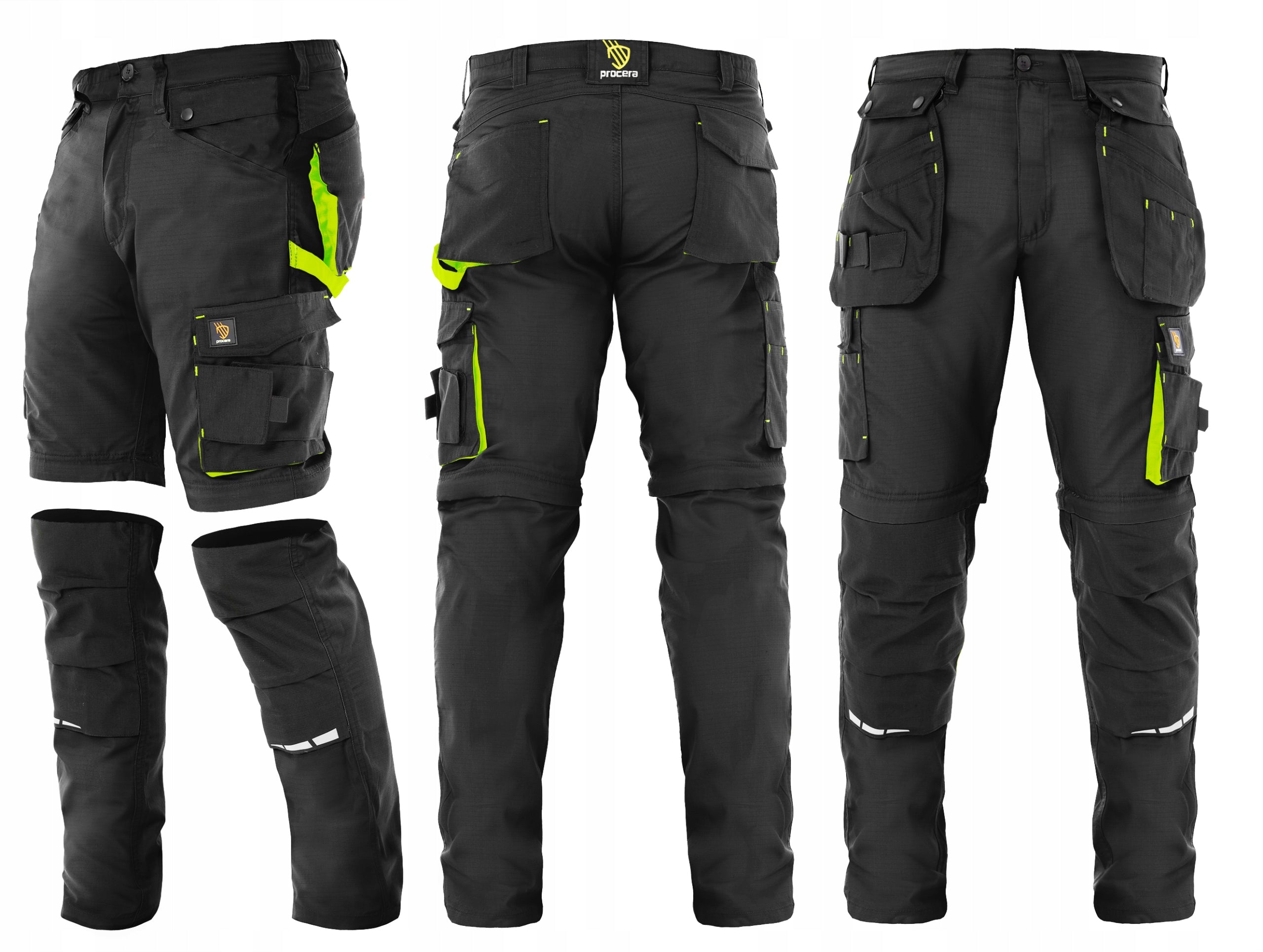 ZEUS 2in1 WORK PANTS REMOVABLE LEGS Health and Safety Shorts Manufacturer code ZEUS BLACK