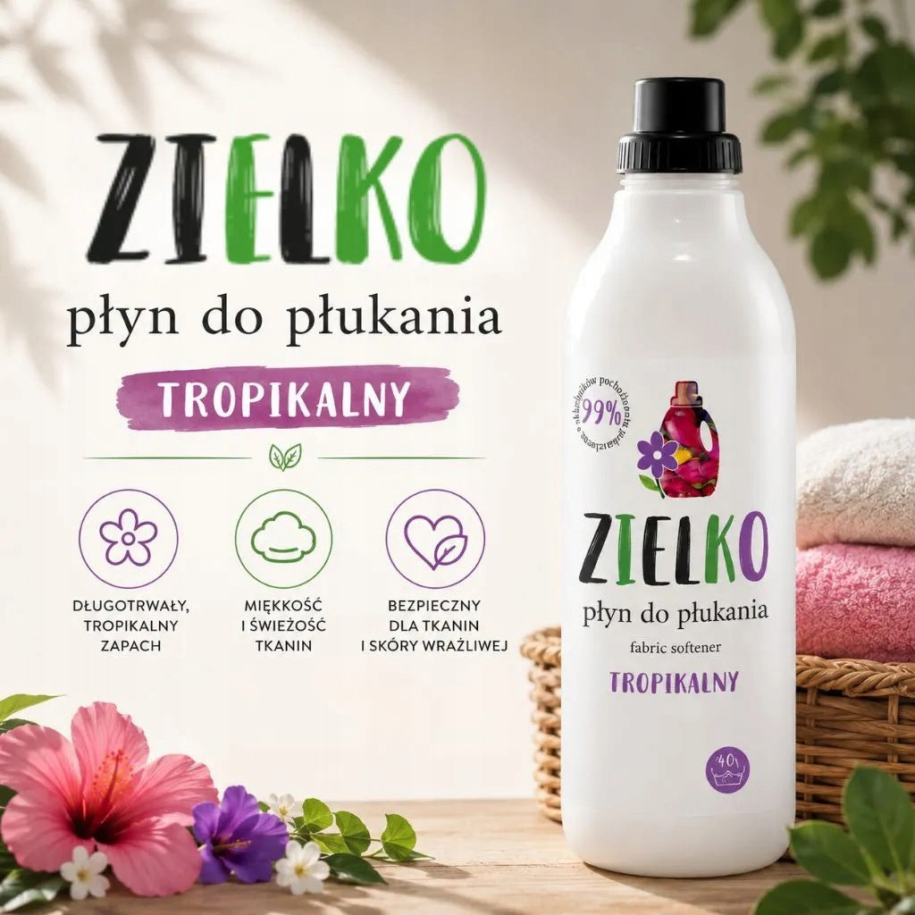 ZIELKO Set TROPICAL Rinse Liquid 2x1000ml SOFTNESS Brand zielko