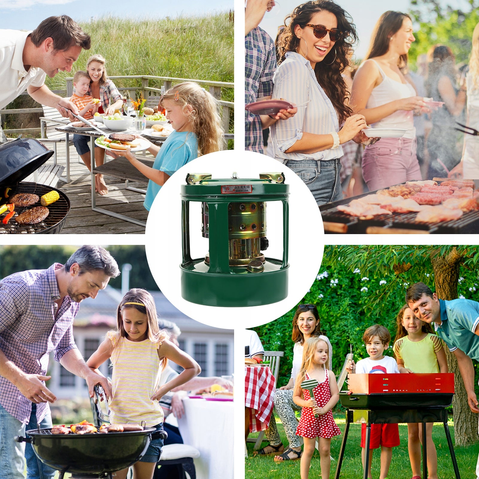 ZIELONA KUCHENKA NAFTOWA Z POKRĘTŁEM DO GRILLOWANIA NA ZEWNĄTRZ Manufacturer code 16060184