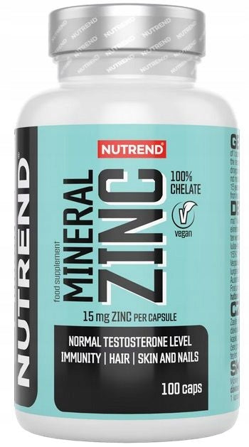 ZINC Nutrend Mineral Zinc 100% Chelate 100 kaps.