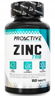 ZINC complex RESISTANCE HAIR SKIN NAILS Proactive Zinc TRIO 150 tabl. Manufacturer code 5902444723468