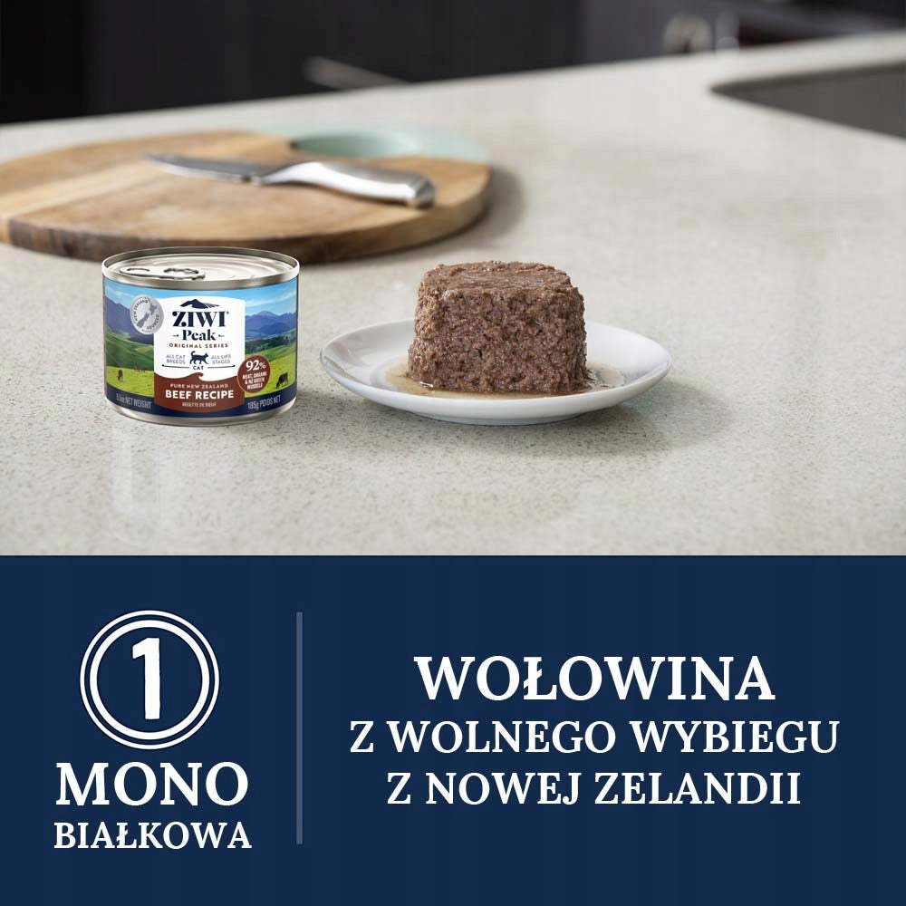 ZIWI PEAK Beef Wet Cat Food 85g Packaging status original