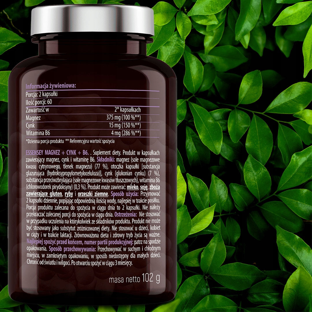 ZMA MAGNESIUM 100% + ZINC FORTE + VIT B6 FATIGUE TESTOSTERONE COMPLEX ZMB Basic ingredient magnesium