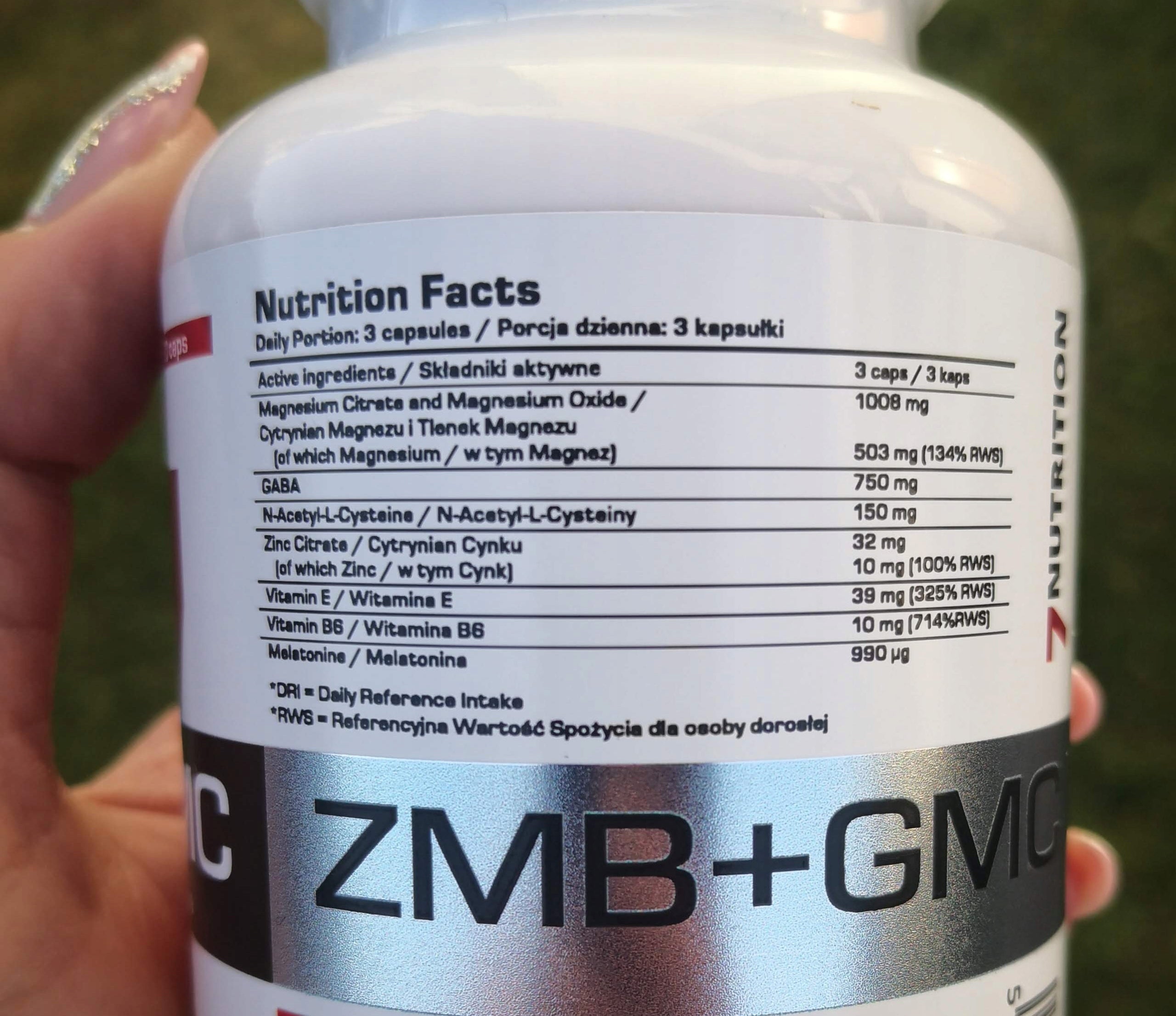 ZMB GMC ZMA GABA MELATONIN 7 NUTRITION 2x90cps for potency sleep testosterone Expiration date at least 1 year from the date of purchase