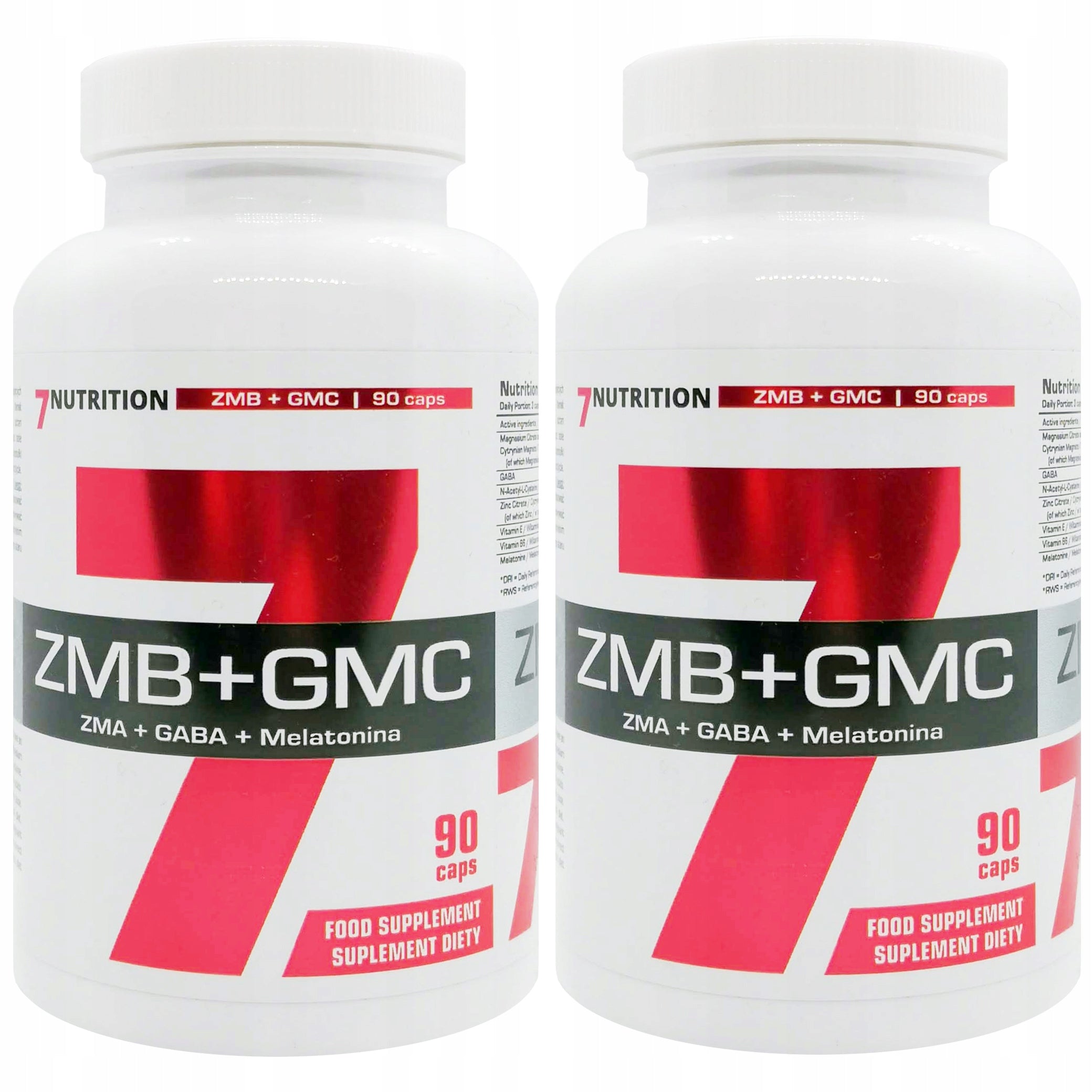 ZMB GMC ZMA GABA MELATONIN 7 NUTRITION 2x90cps for potency sleep testosterone Packaging status original