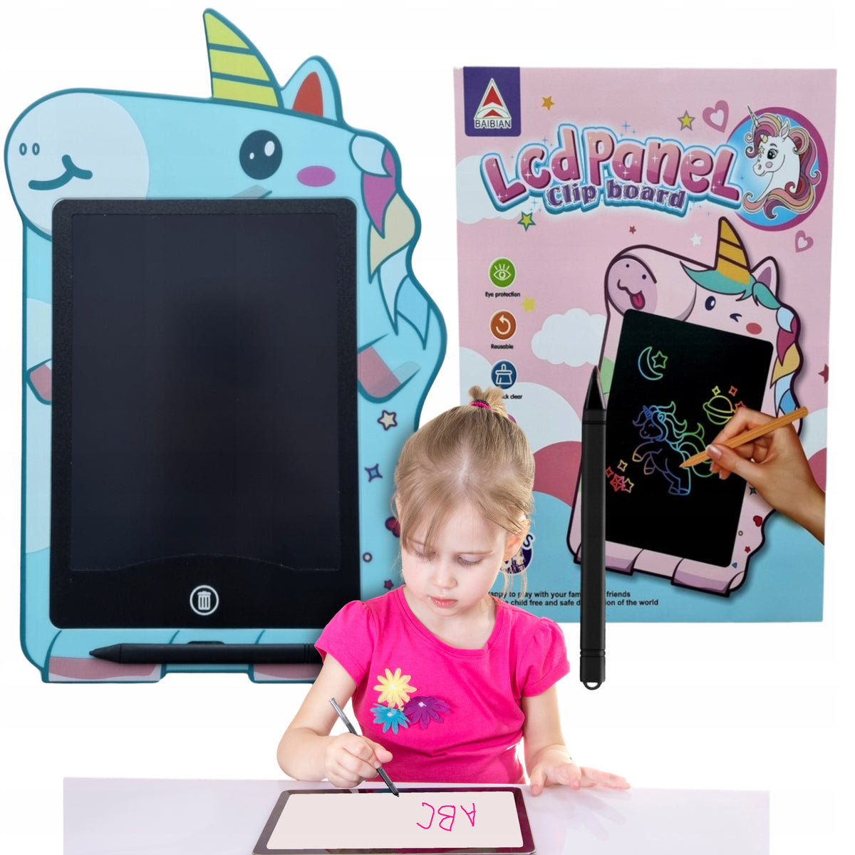 ZNIKOPIS GRAPHIC DRAWING TABLET FOR CHILDREN UNICORN BLUE