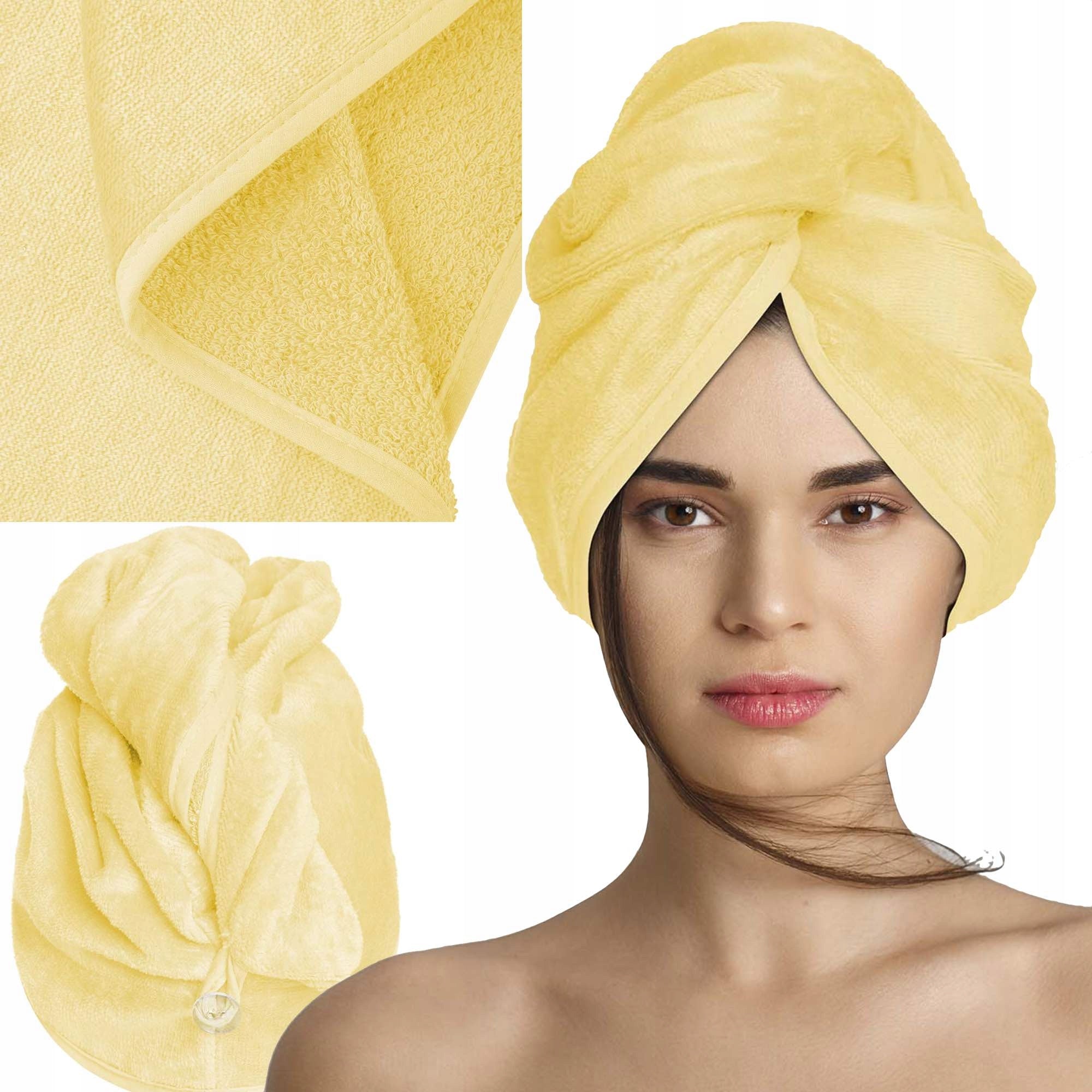 Haartuch-Turban, gelb 