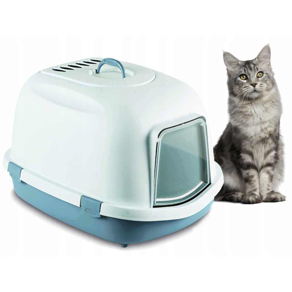 ZOLUX JUMBO Toilet with Filter - Large Cat Litter Box - Blue Product weight with unit packaging 2.677 kg