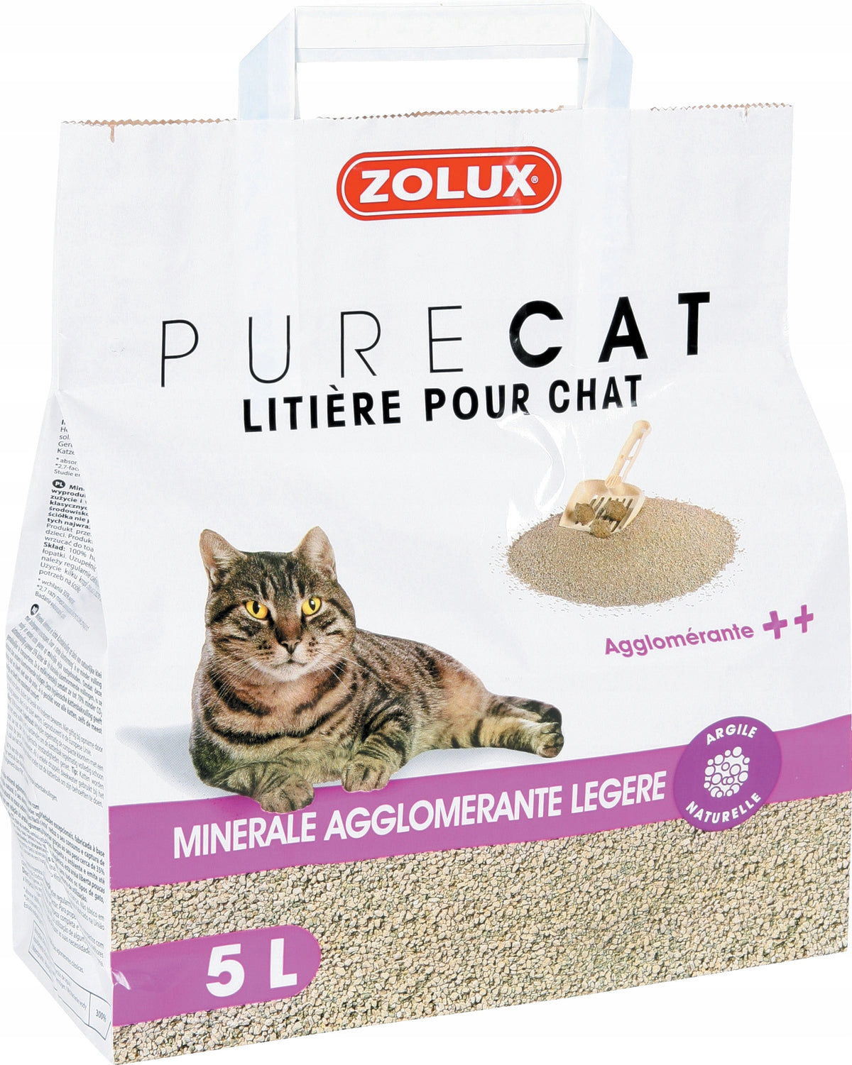 ZOLUX PURECAT cat litter clumping natural 5L