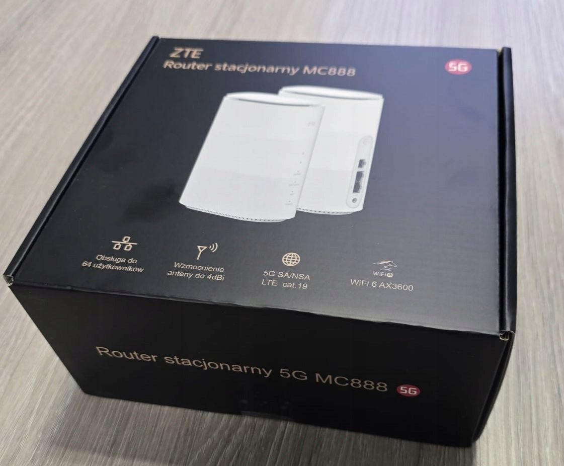 ZTE MC888 5G Router - 2,4GHz + 5GHz (WIFI 6) Gigabit - Poland