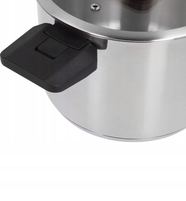 ZWIEGER KOMPACT BLACK Set of 3 pots with lids / stainless steel Number of items in the set 6