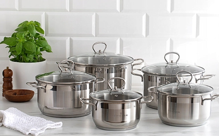 ZWIEGER ROCCA Set of pots with lids 10 el / stainless steel AISI Manufacturer code 5903357378639