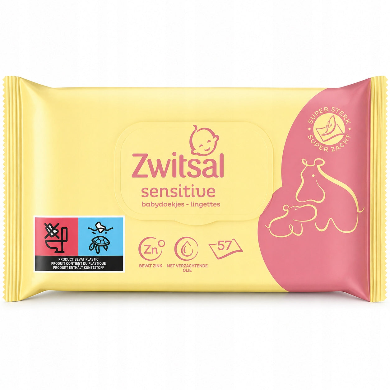 ZWITSAL WET WIPES SENSITIVE 57 PCS GENTLE FOR BABIES